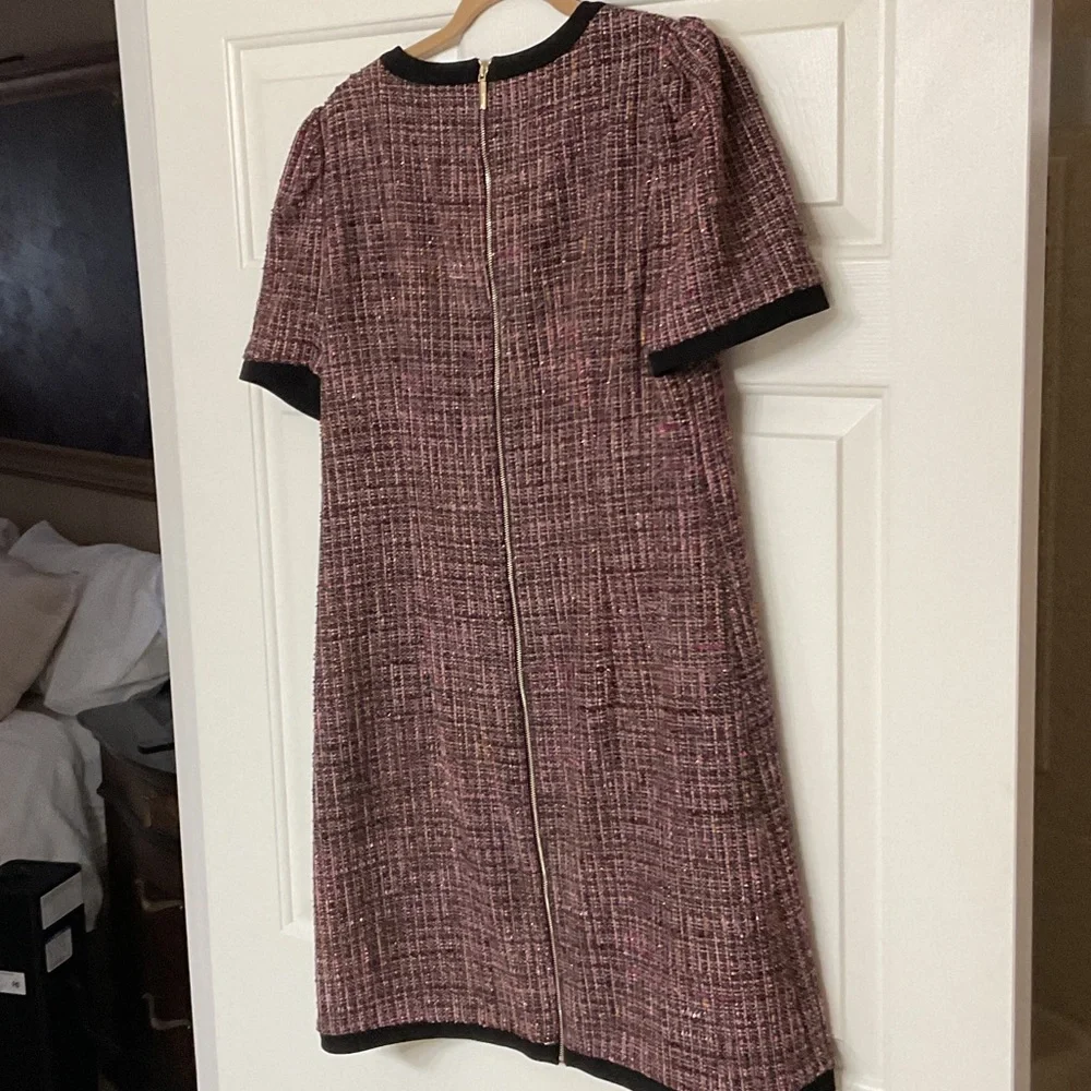 Kate Spade Pink and Black Tweed Midi Dress - Picture 2 of 3